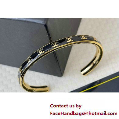 chanel Metal Gold & Black CUFF ABC986 2024